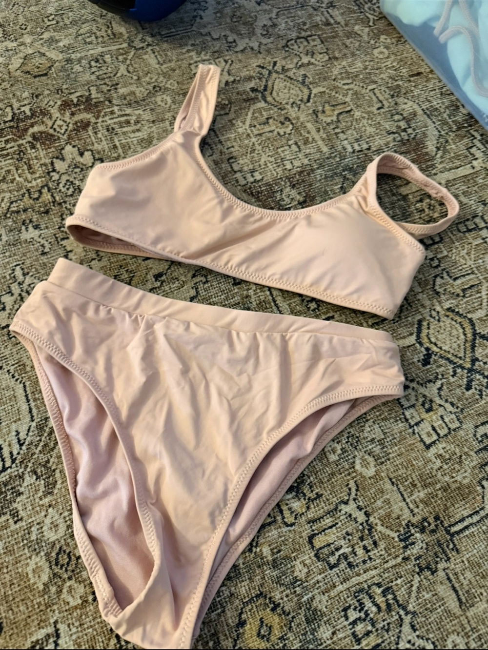 Fashion Nova Pale Pink Scoop Bikini Set